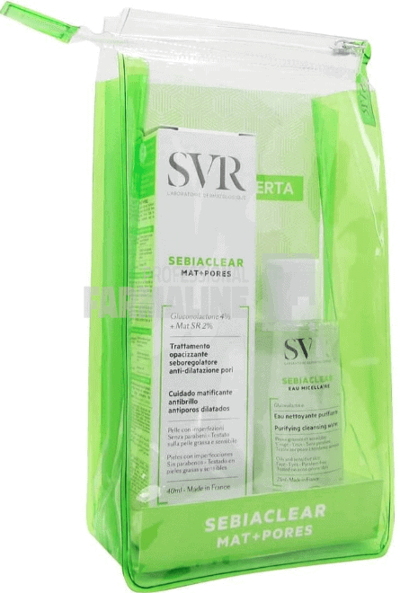 SVR Pachet Sebiaclear Crema matifianta 40 ml + Sebiaclear Apa micelara 75 ml 1 SVR Pachet Sebiaclear Crema matifianta 40 ml + Sebiaclear Apa micelara 75 ml