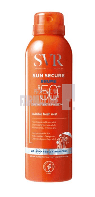 SVR Sun Secure Brume Spray Invizibil SPF50+ 200 ml 1 SVR Sun Secure Brume Spray Invizibil SPF50+ 200 ml