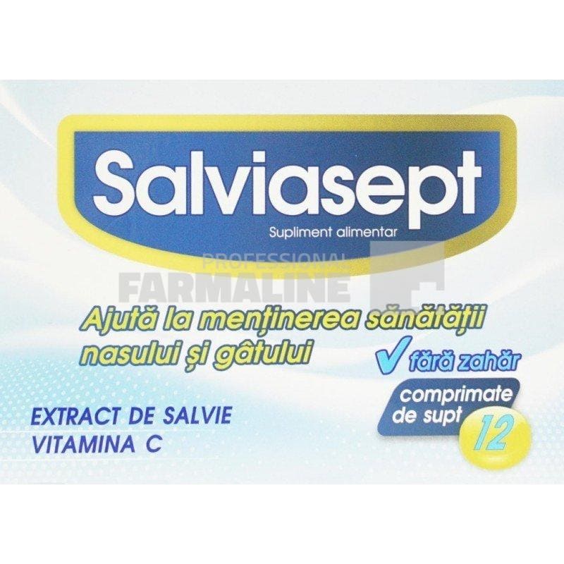 Salviasept fara zahar 12 comprimate