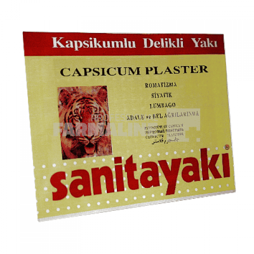 Sanitayaki Plasture antireumatic cu ardei 12 cm x 18 cm