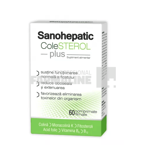 Sanohepatic Colesterol Plus 60 comprimate filmate 1 Sanohepatic Colesterol Plus 60 comprimate filmate