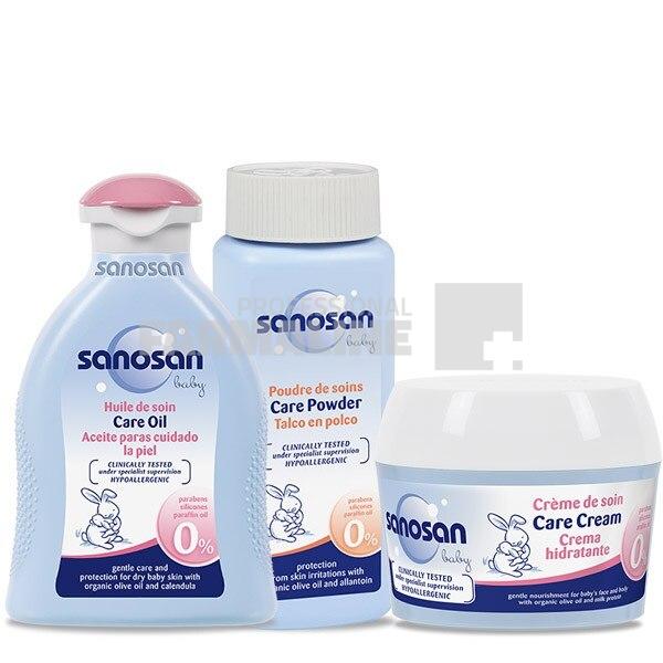 Sanosan Baby Pachet Ulei 200 ml + Pudra 100 g + Crema hidratanta 150 ml