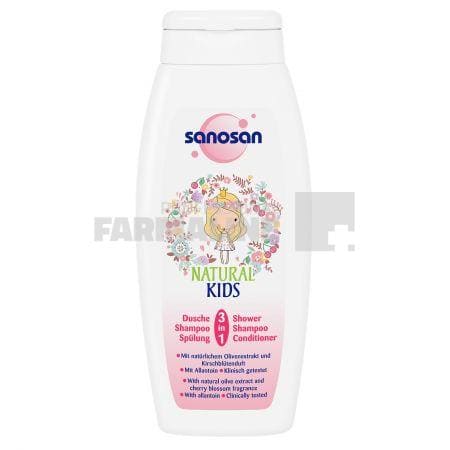 Sanosan Kids Sampon - Gel de dus - Balsam pentru fetite 3 in 1 250 ml