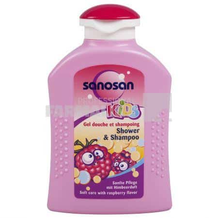 Sanosan Kids Sampon - Gel de dus zmeura 2 in 1 250 ml