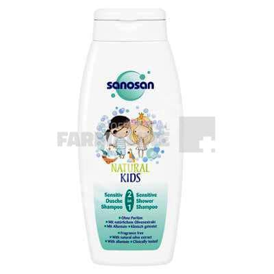 Sanosan Natural Kids Sensitive 2 in 1 Sampon Gel de dus 250 ml