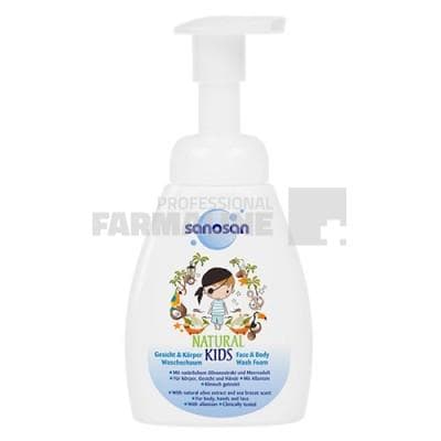 Sanosan Natural Kids Spuma spalare corp si fata baieti 250 ml