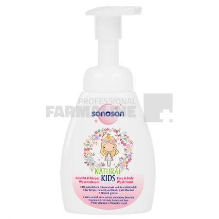 Home v2 10 Sanosan Natural Kids Spuma Spalare Corp si Fata – 250 ml