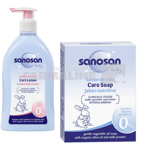 Sanosan Pachet Baby Lotiune ingrijire 500 ml + Sapun solid 100 g