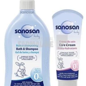 Sanosan Pachet Baby Spumant&Sampon 500 ml + Crema hidratanta 100 ml