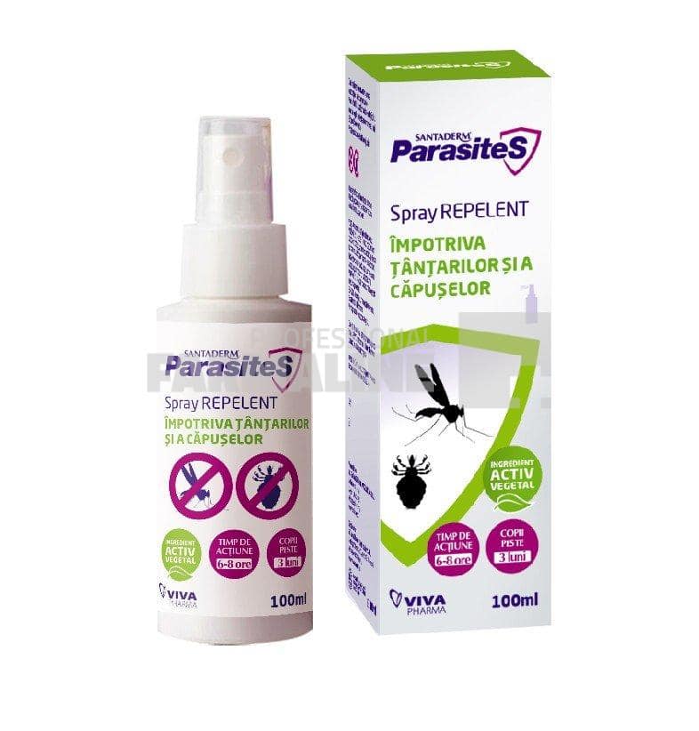 Santaderm Parasites Spray repelent impotriva tantarilor si capuselor 100 ml 1 Santaderm Parasites Spray repelent impotriva tantarilor si capuselor 100 ml