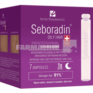 Seboradin Oily Tratament pentru par gras cu tendinta de cadere 5.5ml - 7 fiole