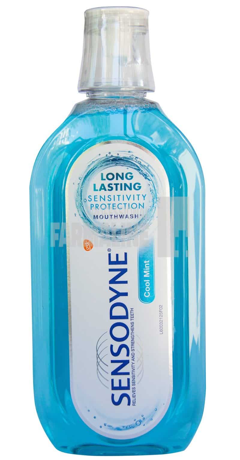 Sensodyne Apa de gura Cool Mint fara Alcool 500 ml 1 Sensodyne Apa de gura Cool Mint fara Alcool 500 ml