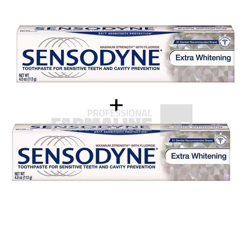 Sensodyne Pasta de dinti Extra Whitening 100 ml 1 + 1 60% din al II-lea