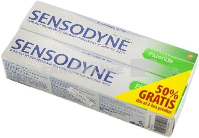 Sensodyne Pasta de dinti Fluoride 100 ml 1 + 1 50% din al II-lea 1 Sensodyne Pasta de dinti Fluoride 100 ml 1 + 1 50% din al II-lea
