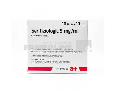 Ser fiziologic 9mg/ml 10 fiole 1 Ser fiziologic 9mg/ml 10 fiole