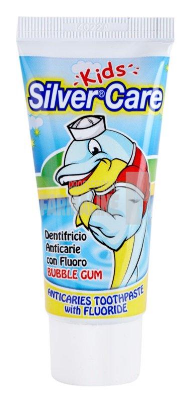Silver Care Kids Pasta de dinti Bubble Gum 50 ml 1 Silver Care Kids Pasta de dinti Bubble Gum 50 ml