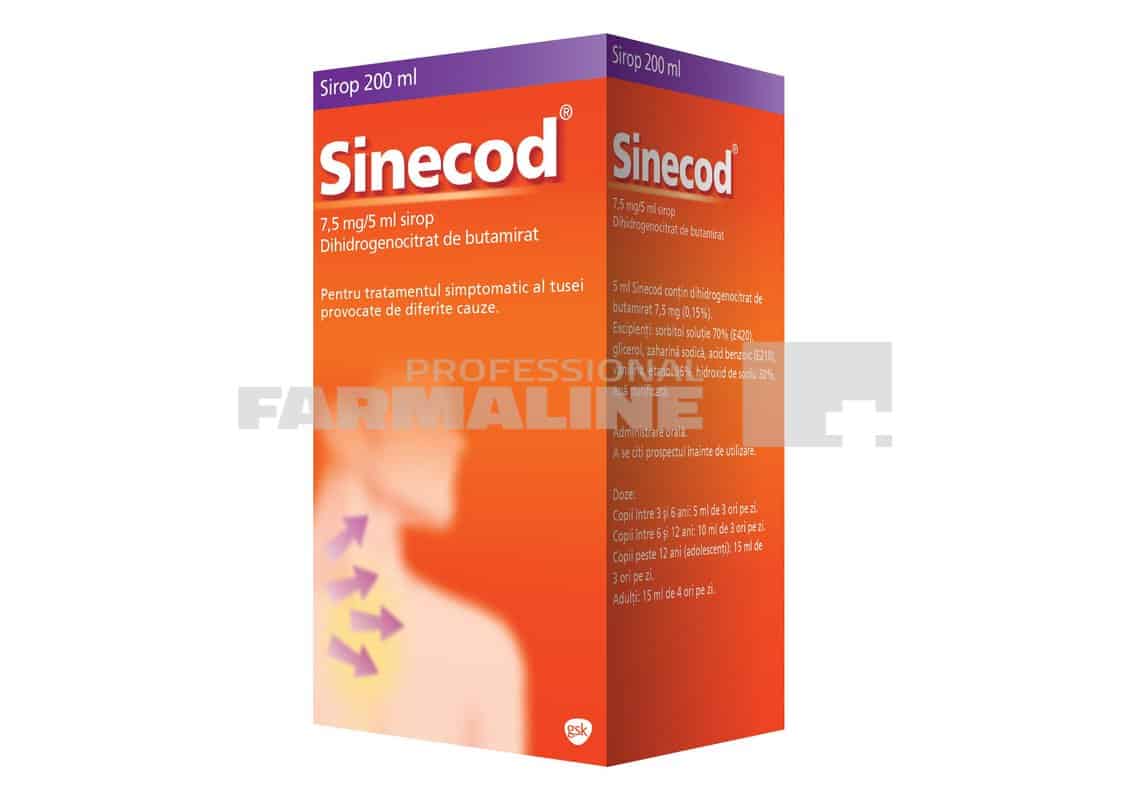 Sinecod sirop 7.5 mg/5ml 200 ml 1 Sinecod sirop 7.5 mg/5ml 200 ml