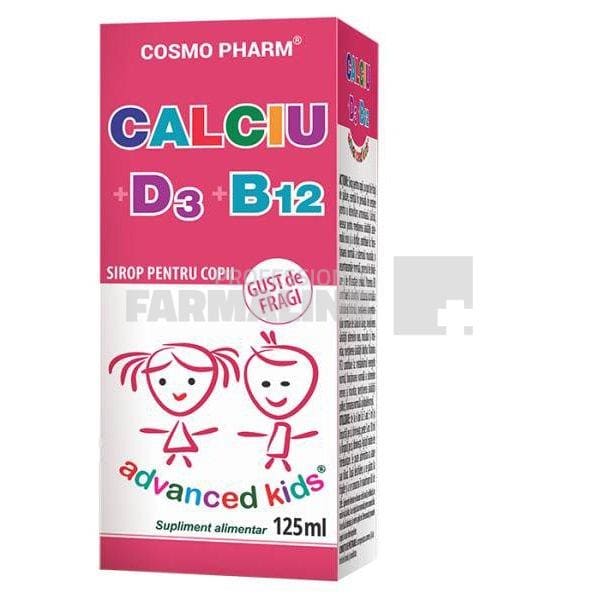 Sirop Calciu + D3 + B12 Sirop 125 ml