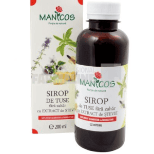 Sirop de tuse fara zahar cu extract de stevie 200 ml