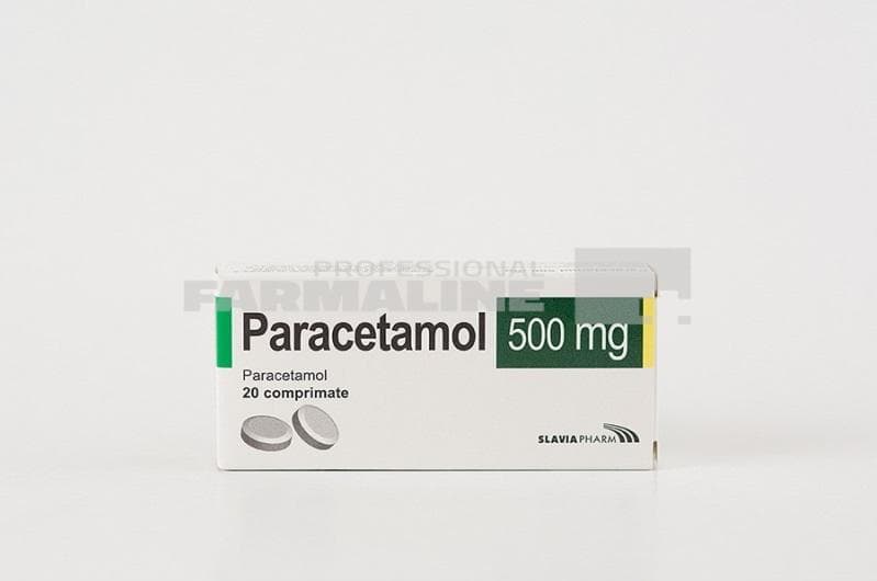 Slavia Paracetamol 20 comprimate 500 mg 1 Slavia Paracetamol 20 comprimate 500 mg