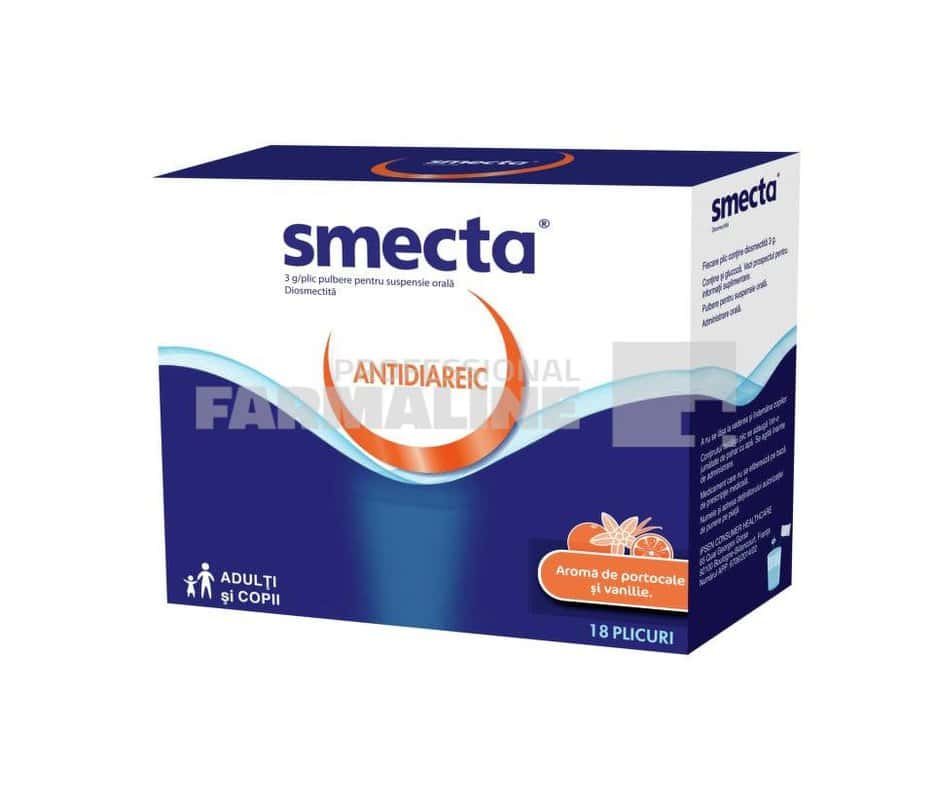 Smecta pulbere pentru suspensie orala 18 plicuri 1 Smecta pulbere pentru suspensie orala 18 plicuri