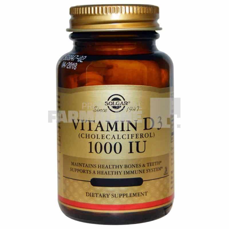 Solgar Vitamina D3 1000 ui 100 capsule moi