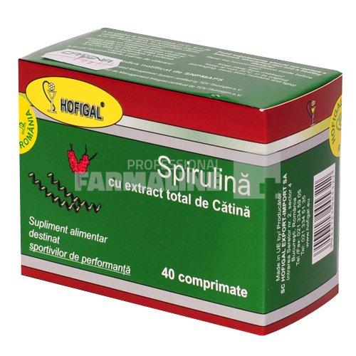 Spirulina cu extract total de catina 40 comprimate