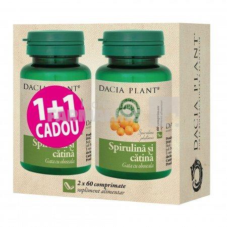 Spirulina si Catina 60 comprimate 1 + 1 Gratis
