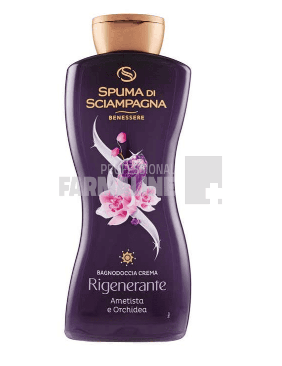 Spuma Di Sciampagna Nutriente spumant baie regenerant cu ametist si orhidee 650 ml 1 Spuma Di Sciampagna Nutriente spumant baie regenerant cu ametist si orhidee 650 ml