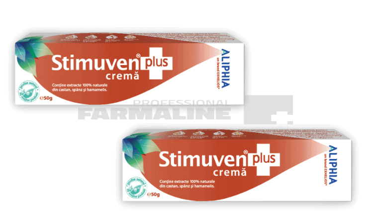 Stimuven Plus crema 50 g Oferta 1 + 1 - 50% Din al II lea 1 Stimuven Plus crema 50 g Oferta 1 + 1 - 50% Din al II lea