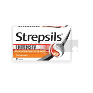 Strepsils Intensiv fara zahar cu portocale 24 pastile