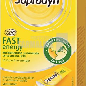 Supradyn Fast Energy 10 Plicuri granule orodispersabile cu dizolvare rapida Multivitamine si Coenzima Q10