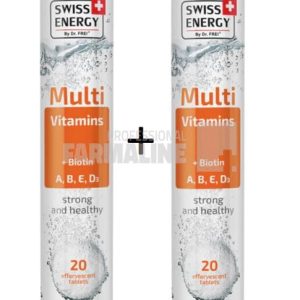 Swiss Energy Multivitamine + Biotina 20 comprimate efervescente 1+ 1 Cadou