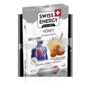 Swiss Energy Pastile de gat cu miere si 20 ierburi apline 12 drajeuri