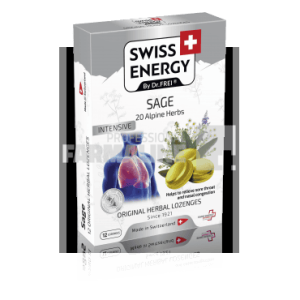 Swiss Energy Pastile de gat cu salvie si 20 ierburi alpine 12 drajeuri