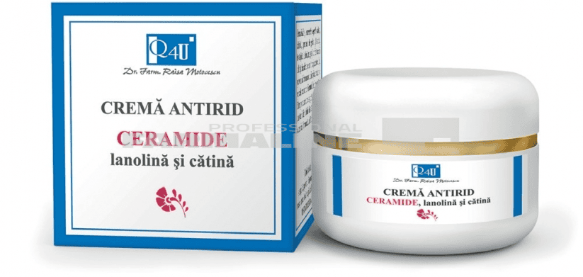 Tis Q4U Crema antirid cu Ceramide, Lanolina si Catina 50 ml 1 Tis Q4U Crema antirid cu Ceramide
