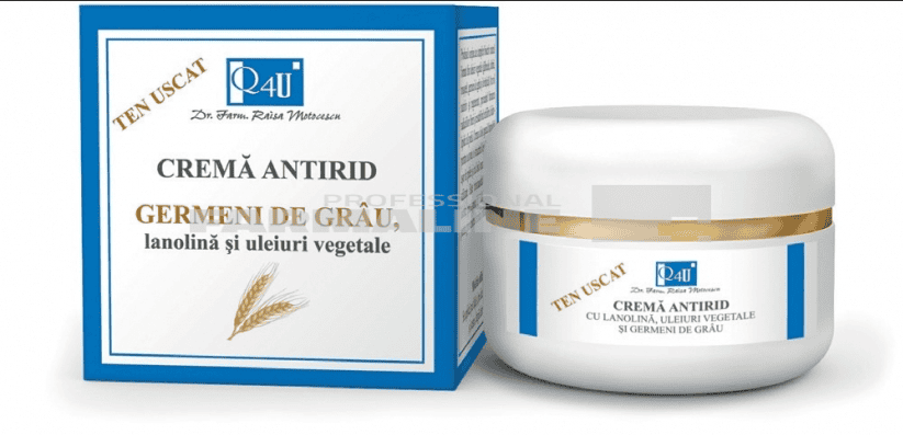 Tis Q4U Crema antirid cu Germeni de grau, Lanolina si Uleiuri vegetale ten uscat 50 ml 1 Tis Q4U Crema antirid cu Germeni de grau