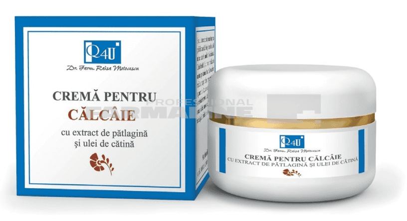 Tis Q4U Crema pentru calcaie cu extract de Patlagina si ulei de Catina 40 ml 1 Tis Q4U Crema pentru calcaie cu extract de Patlagina si ulei de Catina 40 ml