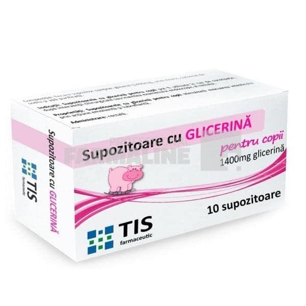 Tis Supozitoare cu glicerina copii 1400 mg 10 supozitoare