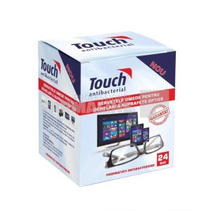 Touch Servetele umede pentru ochelari si suprafete optice 24 bucati