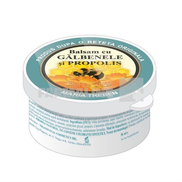 Transvital Balsam cu Galbenele si Propolis Maria Treben 30 ml