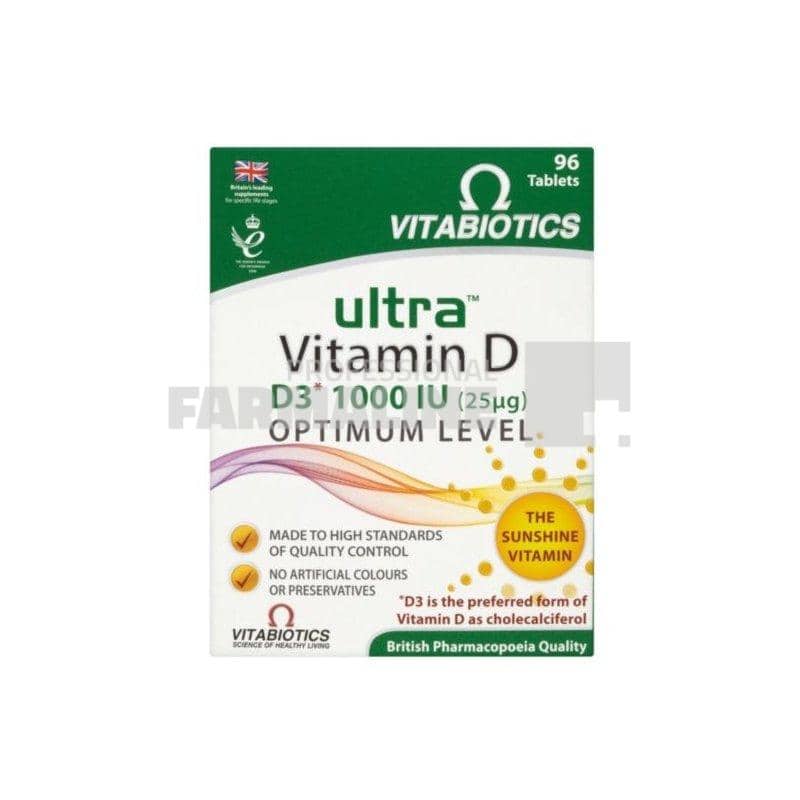 Ultra Vitamina D3 1000 ui 96 tablete