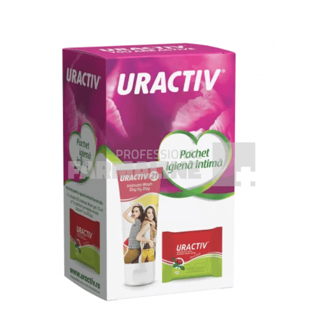 Uractiv 21 Intimate Wash gel 75 ml + Uractiv servetele intime 20 bucati 1 Uractiv 21 Intimate Wash gel 75 ml + Uractiv servetele intime 20 bucati