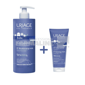 Uriage 1-ER Pachet Lapte de corp hidratant 500 ml + Crema curatare 200 ml