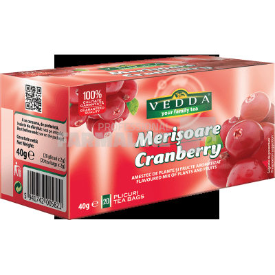 Vedda Ceai de Merisoare 20 plicuri