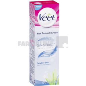 Veet Silk & Fresh Crema delipatoare cu aloe vera si vitamina E piele sensibila 100 ml