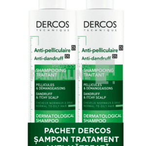Vichy Dercos Pachet Sampon anti-matreata par normal/gras 200 ml 1 + 1 50% din al II lea