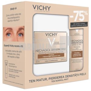 Vichy Neovadiol Pachet Complex Substitutiv Crema zi ten normal -mixt 50 ml + Crema contur ochi 15 ml 1+1 - 70% din al II-lea