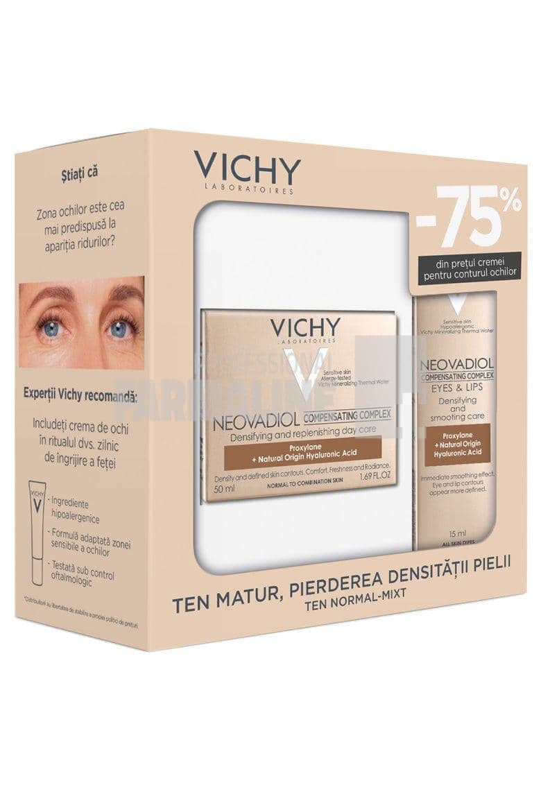 Vichy Neovadiol Pachet Complex Substitutiv Crema zi ten normal -mixt 50 ml + Crema contur ochi 15 ml 1+1 - 70% din al II-lea 1 Vichy Neovadiol Pachet Complex Substitutiv Crema zi ten normal -mixt 50 ml + Crema contur ochi 15 ml 1+1 - 70% din al II-lea