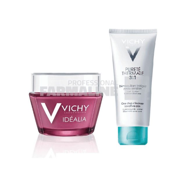 Vichy Pachet Idealia Crema zi pentru ten normal-mixt 50 ml + Purete Thermale 3 in 1 100 ml 1 Vichy Pachet Idealia Crema zi pentru ten normal-mixt 50 ml + Purete Thermale 3 in 1 100 ml